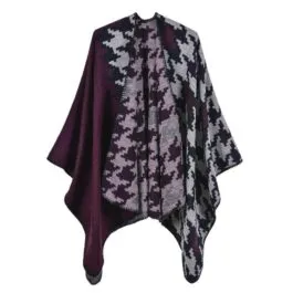 Asymmetrical Women’s Winter Poncho