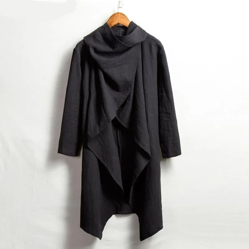 Men's Summer Black Poncho