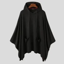 Men’s Black Poncho
