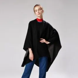 Women’s Black Poncho