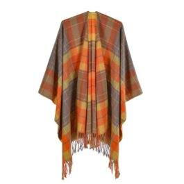 Women’s Plaid Poncho