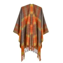 Women’s Plaid Poncho