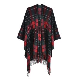 Women’s Plaid Poncho