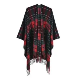 Women’s Plaid Poncho