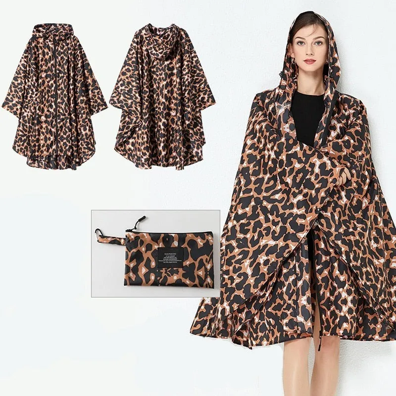 Leopard Rain Poncho