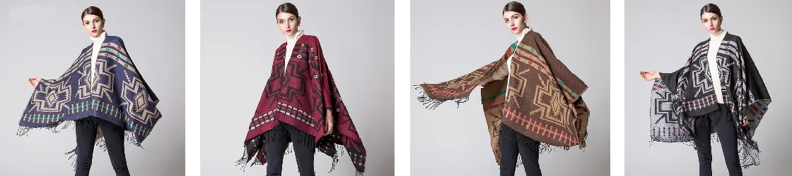 Bohemian style women's poncho