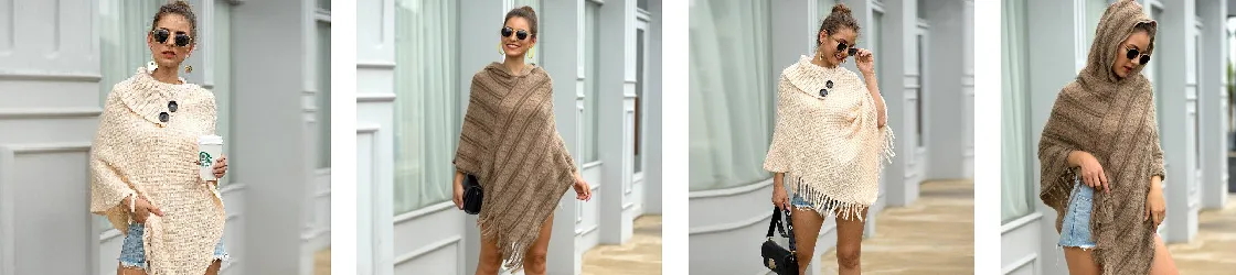 Women's ponchos and capes for cooler weather