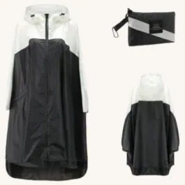 White and Black Rain Cape