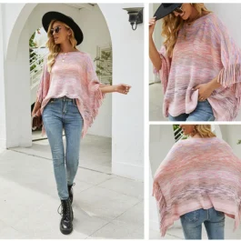 Pink Poncho Sweater
