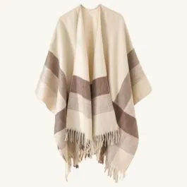Ecru Beige Poncho