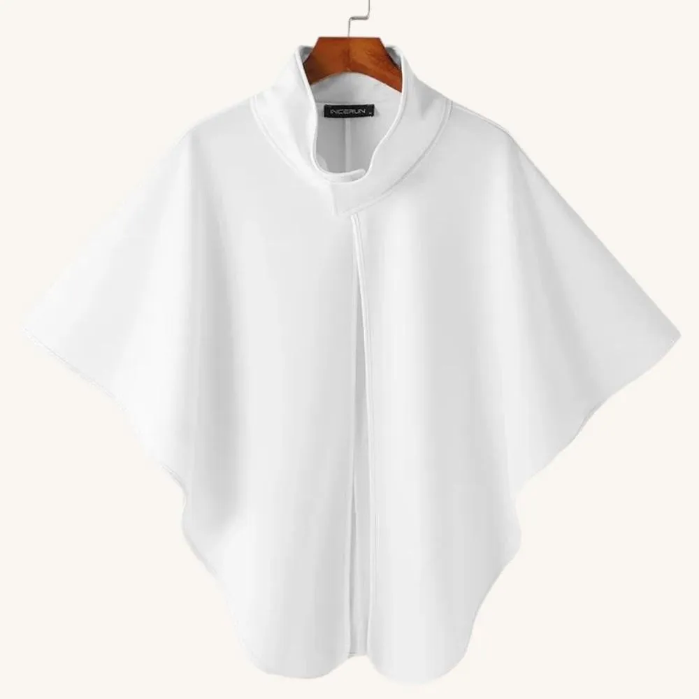 Men's White Poncho