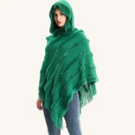 Green Hooded Poncho