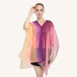 Purple and Orange Summer Poncho
