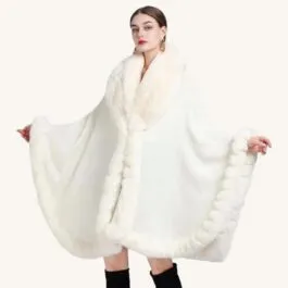 White Fur Poncho