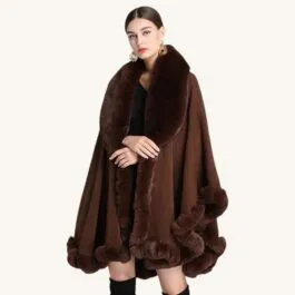Brown Fur Poncho