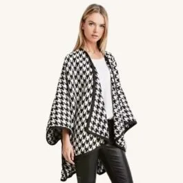 Houndstooth Poncho
