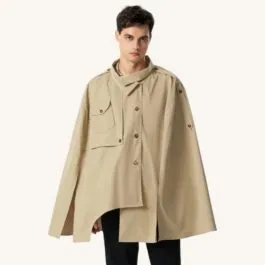 Beige Trench Poncho
