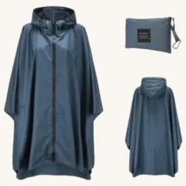 Navy Blue Rain Poncho