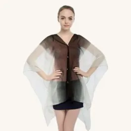 Black Muslin Poncho