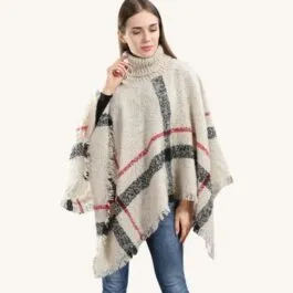 Turtleneck Poncho Sweater