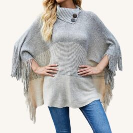 Women’s Turtleneck Poncho Sweater