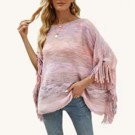 Pink Poncho Sweater