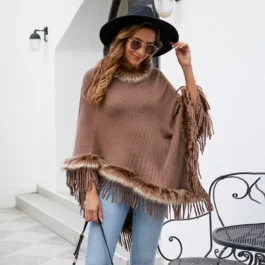 Brown Poncho Sweater