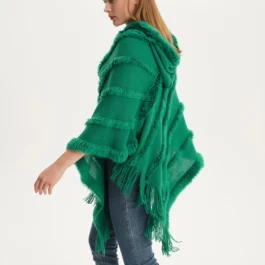 Green Hooded Poncho