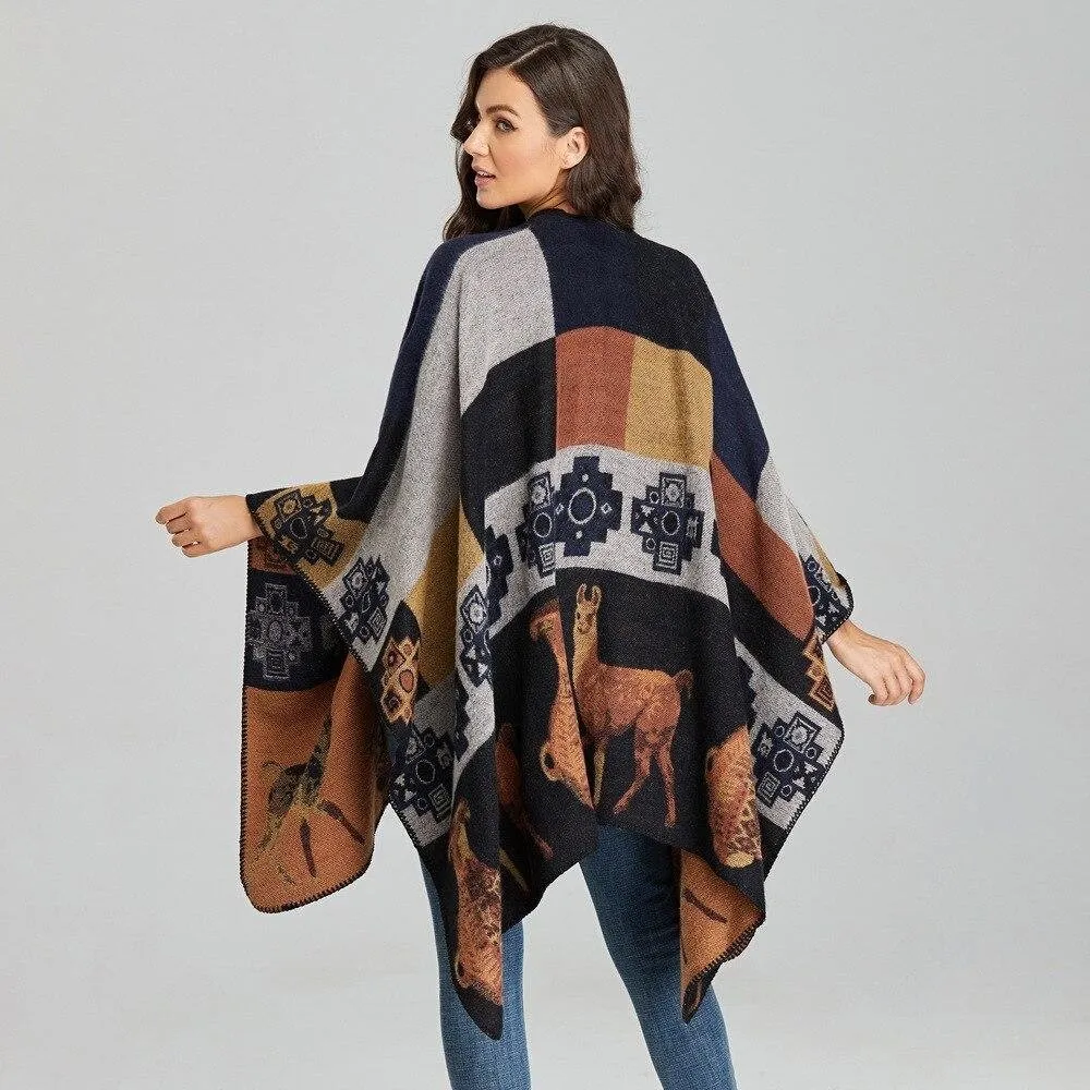 Aztec Pattern Women's Poncho