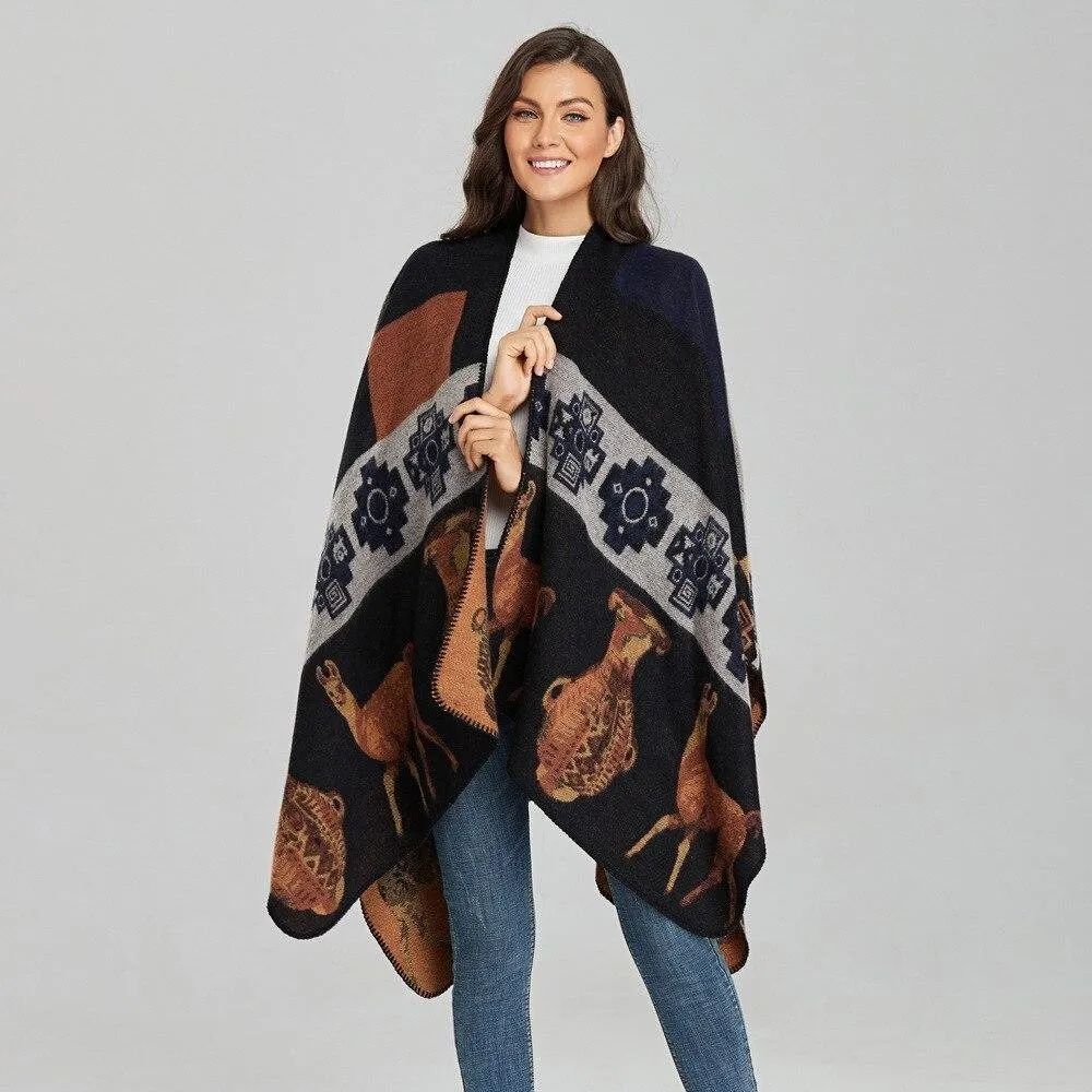Aztec Pattern Women's Poncho