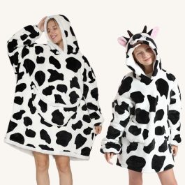 Cow Poncho Plaid