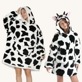 Cow Poncho Plaid