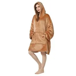 Brown Fleece Poncho