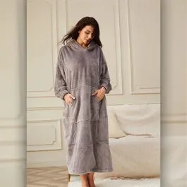 long fleece poncho